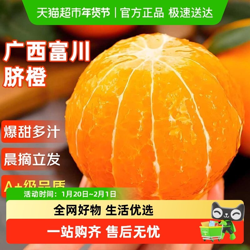 正宗广西富川脐橙应当季新鲜水果非秭归赣南奉节伦晚橙子,水产肉类/新鲜蔬果/熟食,橙,淘宝优惠券,粉丝福利购,淘宝优惠卷