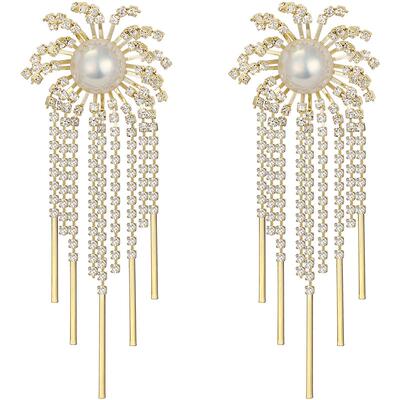 ZENGLIU高级感烟花耳钉女大气夸张流苏耳环时尚个性925银针耳饰品