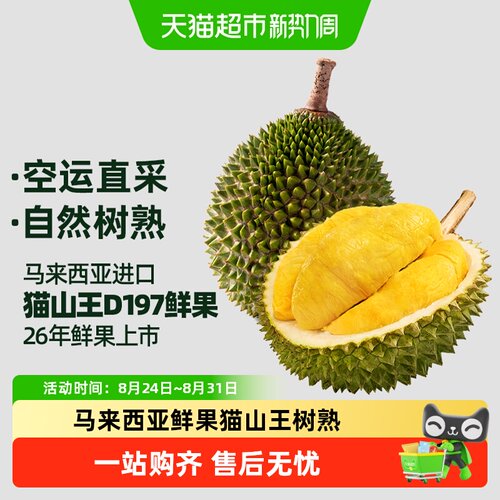 王上榴马来西亚猫山王鲜果榴莲