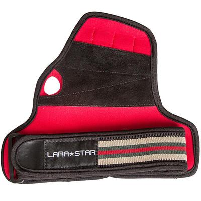 劳拉之星硬拉带护手掌牛皮护指