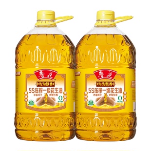 【臻选】鲁花淘淘飘香花生油6.08L*2桶压榨食用油厨房