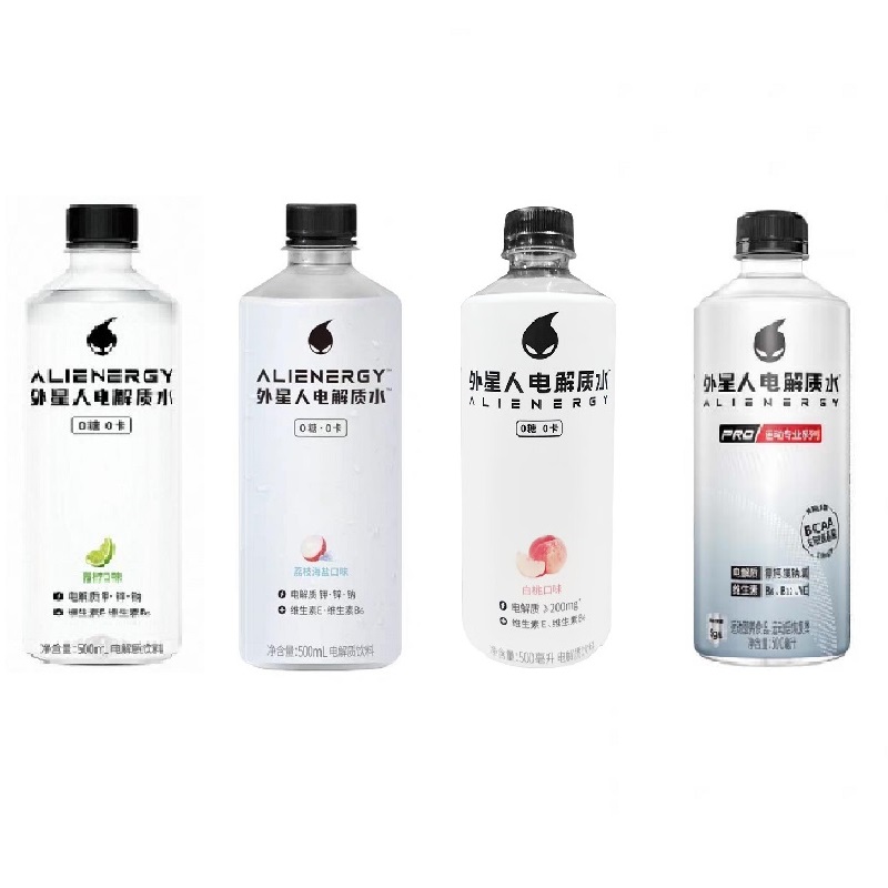 外星人电解质水500ml5瓶/600ml4瓶白桃西柚青柠荔枝电解质水瓶装