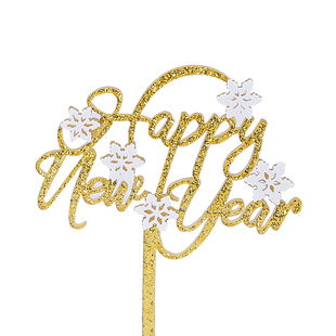 圣诞烘焙蛋糕装饰亚克力插牌圣诞快乐MerryChristmas麋鹿雪花插件