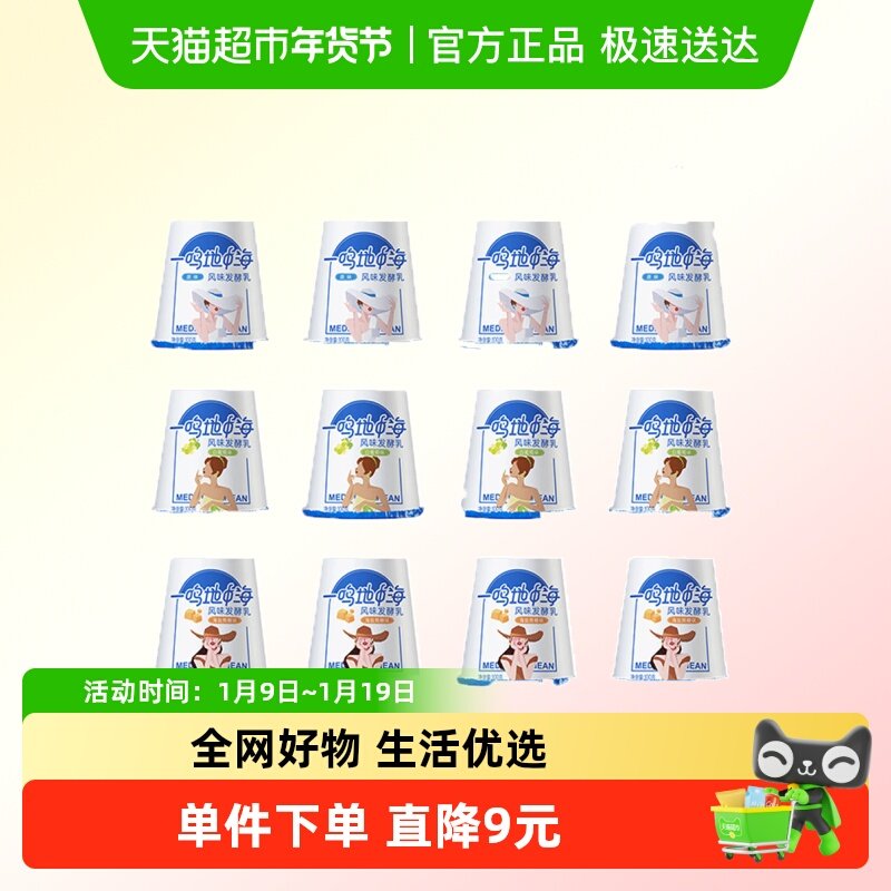 一鸣地中海酸奶炭烧风味海盐焦糖低温原味酸奶