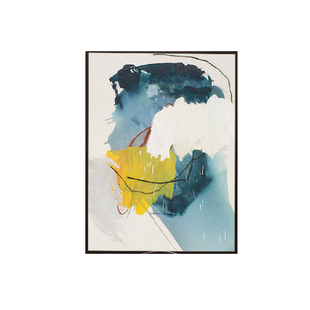 现代简约装饰画客厅沙发背景墙挂画抽象画竖副纯手绘油画三联组合