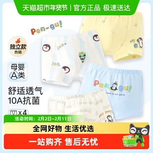 尼多熊2025新款男童抗菌内裤男童短裤四角裤头95棉内裤宝宝中