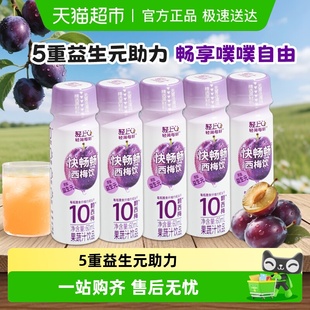 椰泰轻上益生元 5瓶 西梅饮酸甜果蔬汁膳食纤维饮料便携饮品60ml