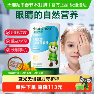 滋养森林蓝莓叶黄素青少年婴宝宝软幼糖儿童眼视力营养正品