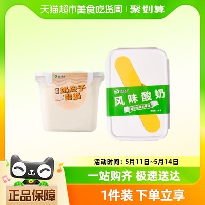 西域春饭盒奶皮子酸奶1kg*2盒