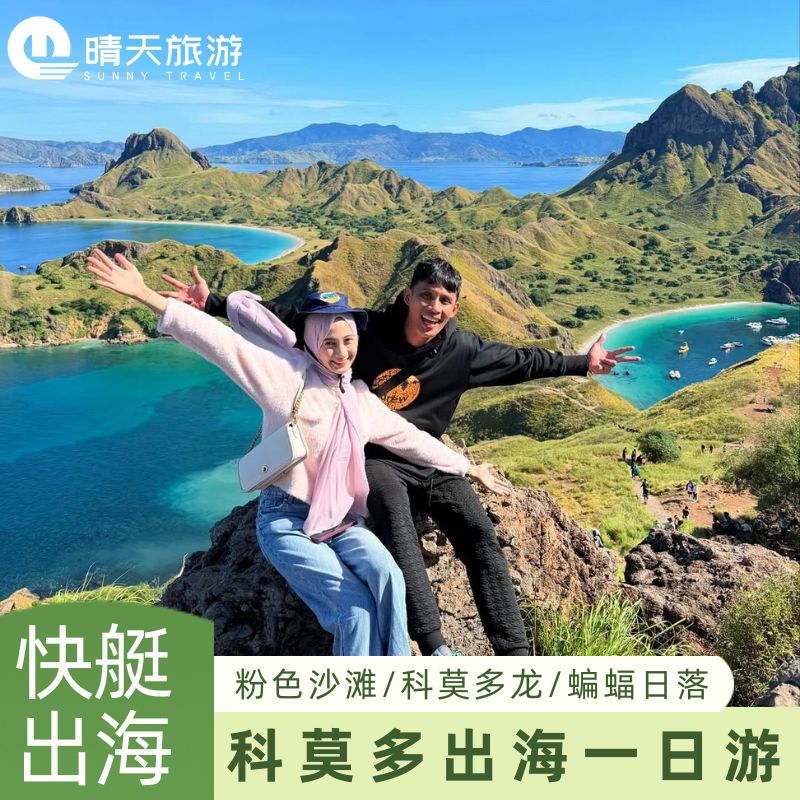 粉色沙滩，踏浪拍照，徒步寻觅科莫多龙与魔鬼鱼共舞 科莫多 遗世独产 粉紅沙滩 探险之旅 ！ 专业向导陪护，快艇出海，专业浮潜工具提供 专席管家，24小时服务，让您无忧，放心旅行