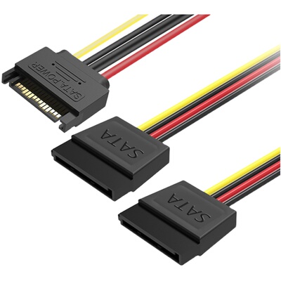 sata一分二电源线台式机硬盘连接