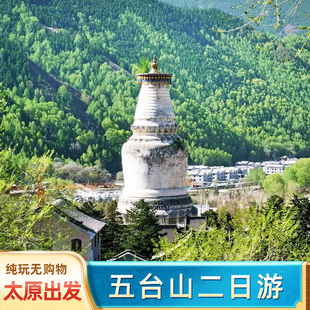 太原出发周边跟团旅游 纯玩 山西五台山二日游 拜五爷文殊菩萨等