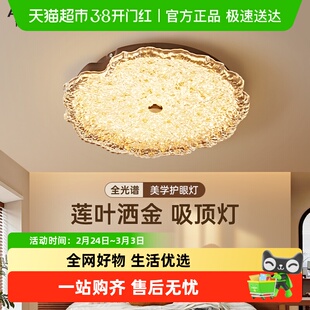 ARROW/箭牌卧室吸顶灯2026年新款中古风轻奢护眼创意莲叶房间灯具