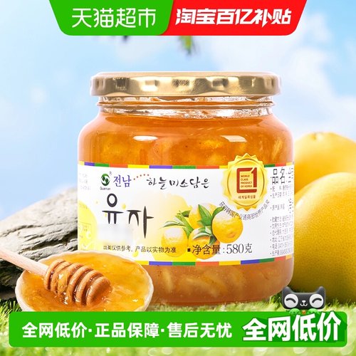 韩国全南蜂蜜柚子茶果肉茶饮