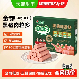 金锣火腿肠黑猪肉肉粒多香肠40g*8支泡面搭档烧烤肉肠 休闲小零食