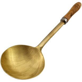 旺利来 铜汤勺老式炒勺铜炒菜勺家用铜勺子烹饪手工菜勺厨房用品