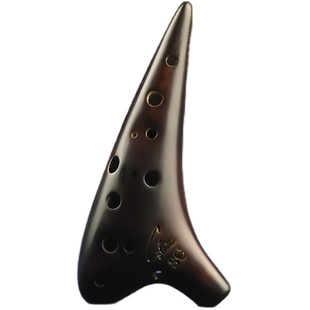 风雅陶笛 12孔SC熏烧陶笛专业型高音C调十二孔初学大师演奏送教材