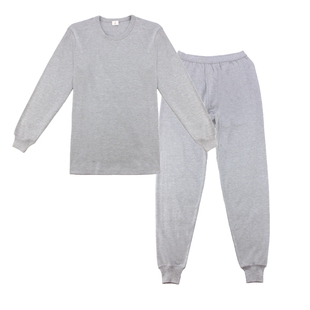 Topnew/铜牛男士棉毛圆领秋衣秋裤 中老年内衣套装男NN034