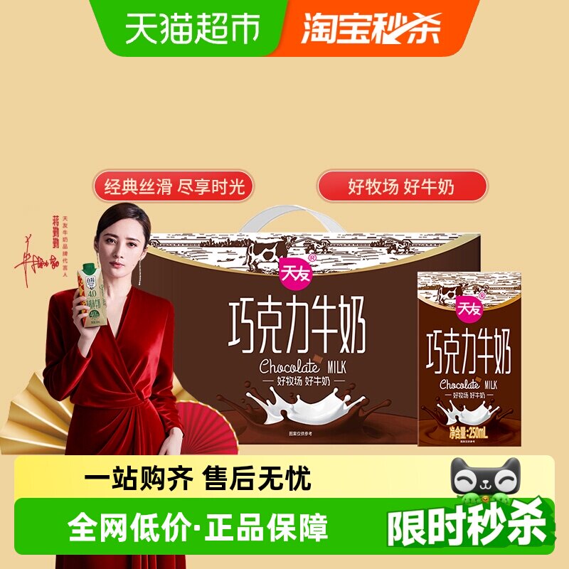 重庆天友巧克力牛奶装好牧场好奶源