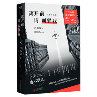 【赠异形剪影卡】离开前请叫醒我 卢思浩2020全新升级版愿有人陪你颠沛流离42个真挚故事20余幅彩插青春言情小说畅销书正版