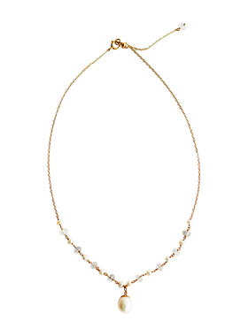 珍珠项链我爱你牛奶超好看淡水