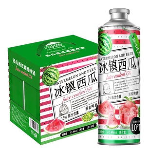 千岛印象冰镇西瓜啤酒15%果汁含量中式 果啤 精酿果味啤酒1L装