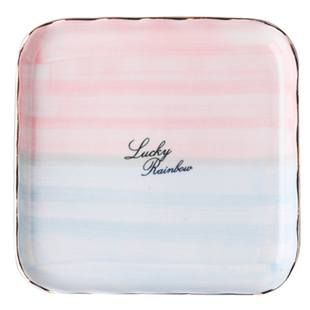 长盘子菜盘长方形菜碟子陶瓷创意家用可爱鱼盘平盘方盘沙拉甜品盘