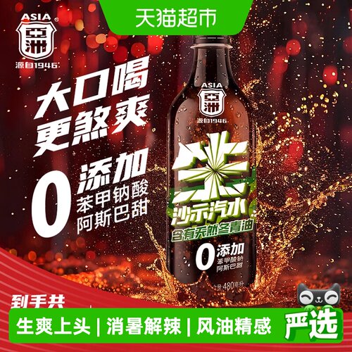 ASIA亚洲生沙示汽水480ml*15瓶
