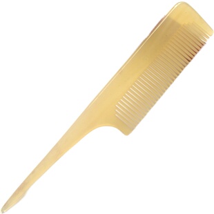 加长尖头梳天然白角分头缝挑发梳黄牛角盘发梳子儿童绑辫子束发梳