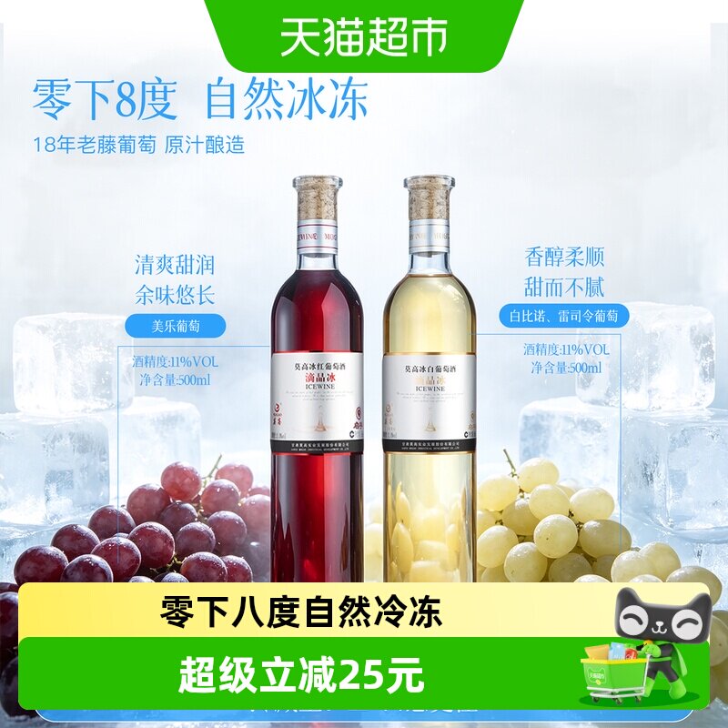 莫高冰酒滴晶甜果酒500ml*2支图片