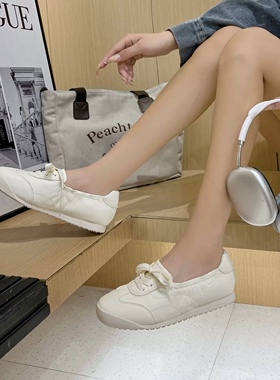 70155【环保头层牛皮2CM】专柜2025夏季浅口小白鞋广州皮鞋码