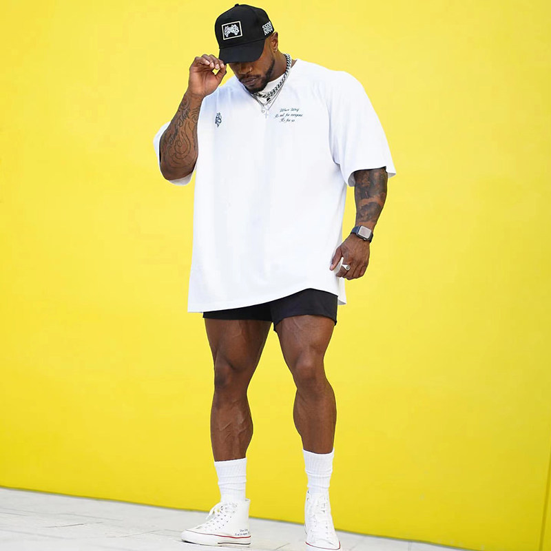 BIG WAVE BROTHER WHITE WOLF HEAD COMBED COTTON SHORT SLEEVE T-SHIRT [EUR SIZE]