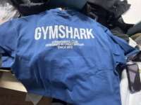 Shark Spartan Warrior Fitness and Bodybuilding short-sleeved sweat-absorbing, breathable, soft and soft cotton T-shirt, European and American size thumbnail 3