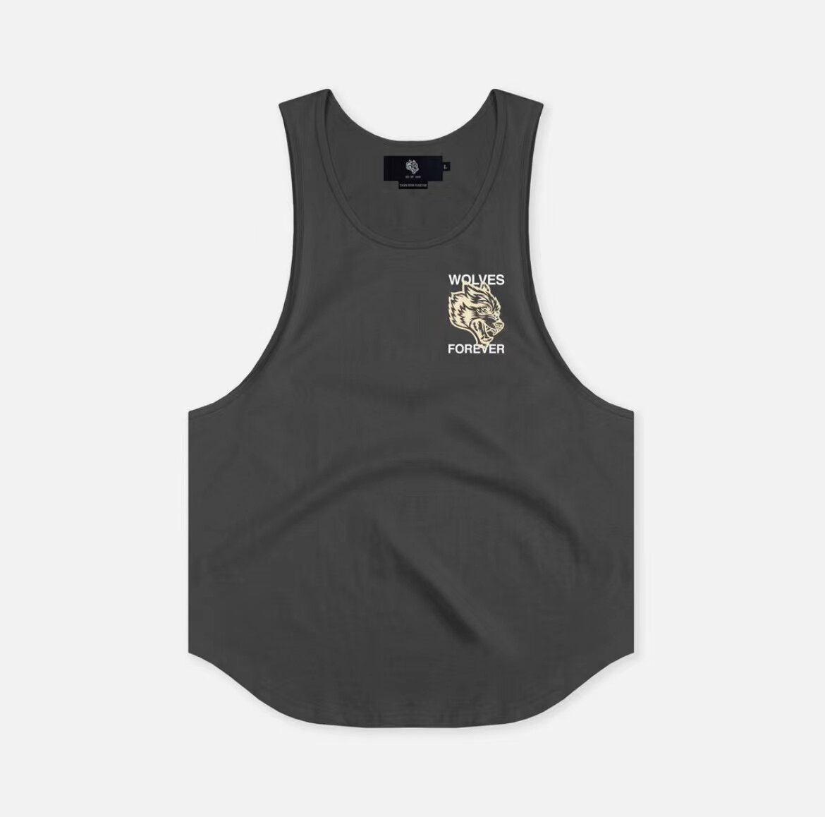 WOLF HEAD FITNESS SPORTS SWEAT-ABSORBING LOOSE SLEEVELESS EXHAUST SWEAT TANK TOP [EUROPEAN AND AMERICAN SIZE]