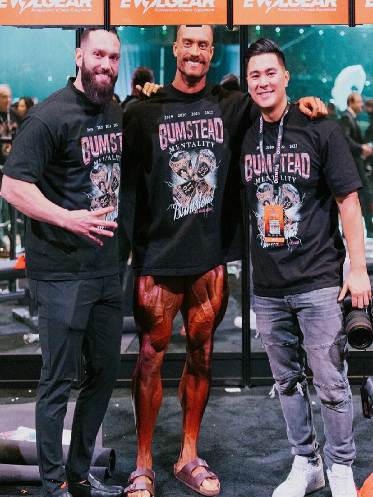 CHRIS C BAO LOOSE SHORT-SLEEVED T-SHIRT FOUR CONSECUTIVE FITNESS SPORTS LARGE SIZE FIVE-QUARTER SLEEVES HALF-SLEEVES [EUROPEAN AND AMERICAN SIZES]