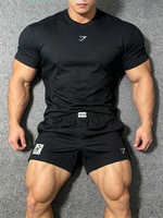 Gymshark all-combed checked fabric shorts, the perfect fitness and sports pants, non-elastic all-cotton sports four-inch pants, European size thumbnail 7