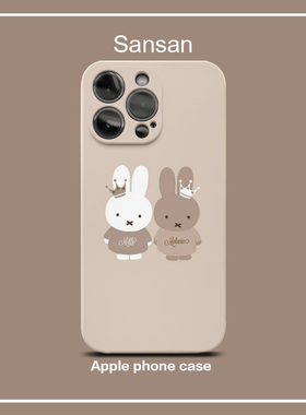 卡通16proMax苹果1715Plus手机壳14iphone13pro液态硅胶p30p40p50mate60pro