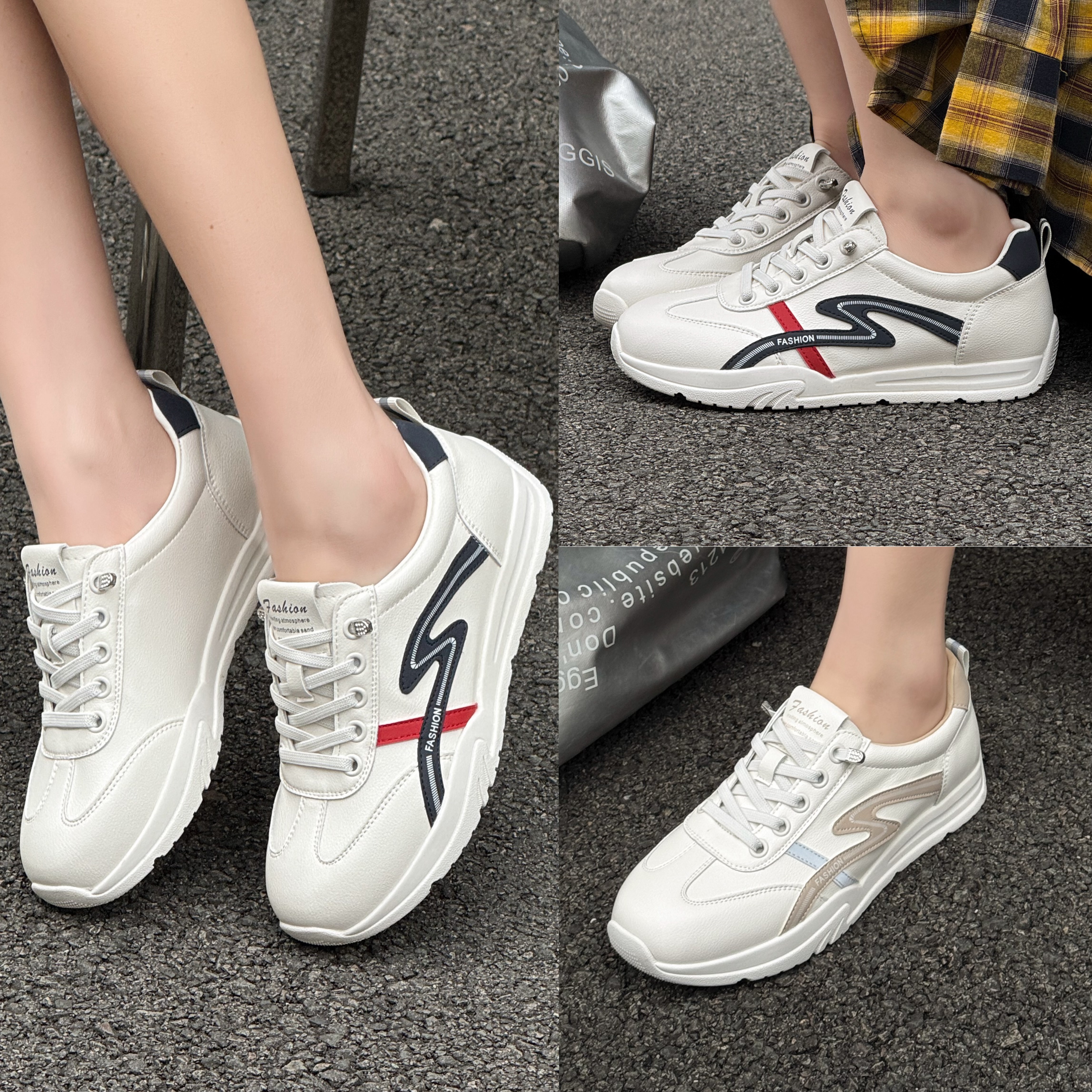 欧乐琳2026春韩版软底小白鞋德训阿甘跑步鞋学生休闲运动显瘦女鞋