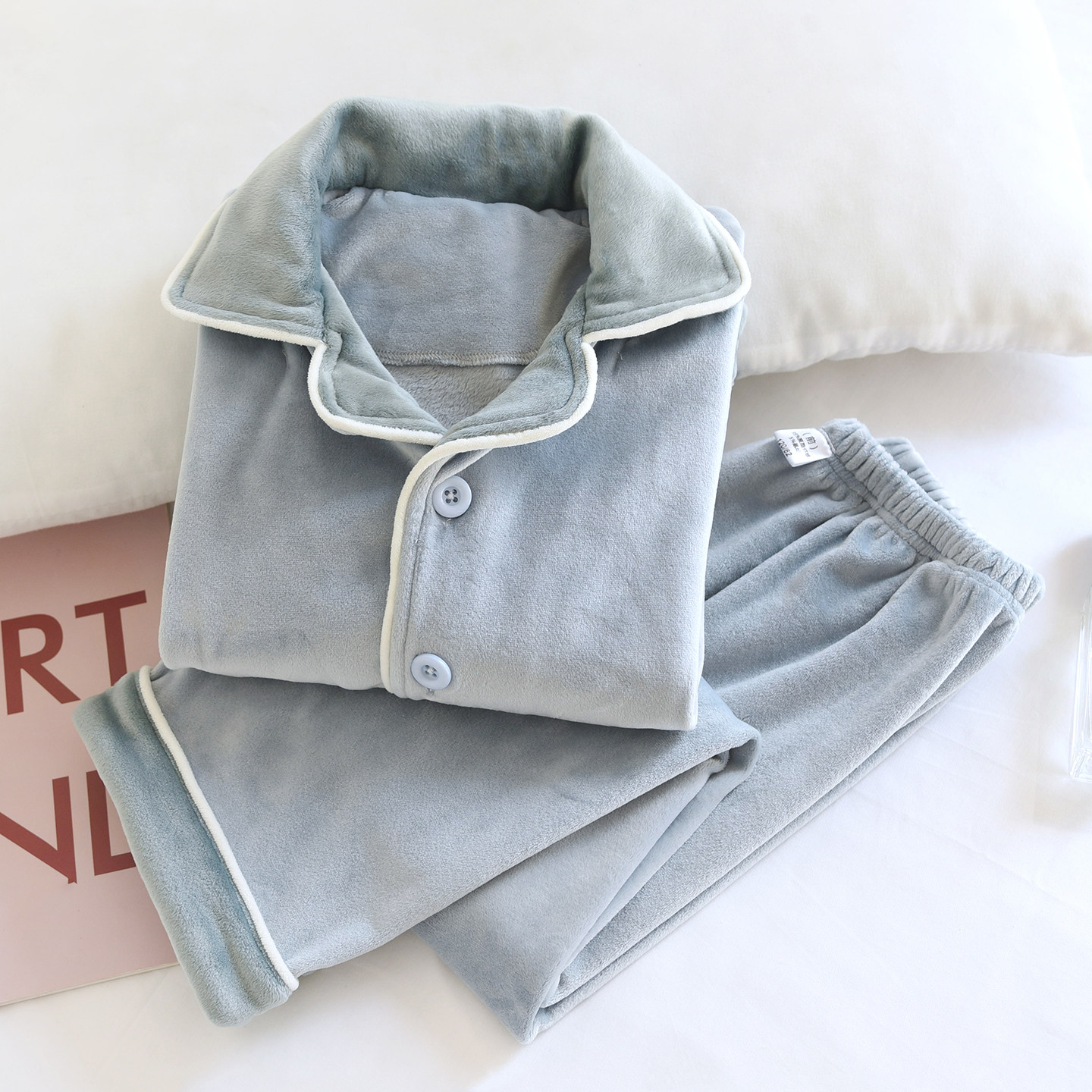 2025新款原创小胖猫儿童秋冬海岛绒睡衣套男童加厚保暖宝宝家居服,童装/婴儿装/亲子装,家居服套装,淘宝优惠券,粉丝福利购,淘宝优惠卷