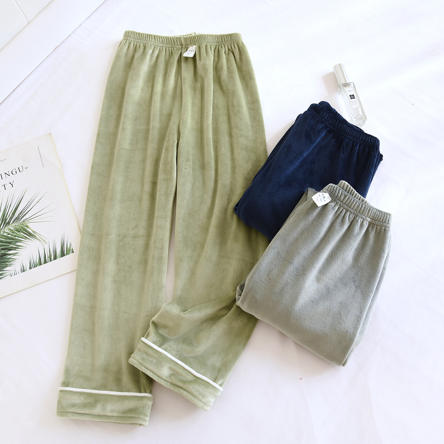 儿童秋冬保暖海岛绒睡裤家居裤