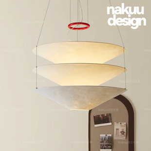 中古法式Floatation斗笠悬浮吊灯复古客厅餐厅卧室氛围杜邦纸侘寂