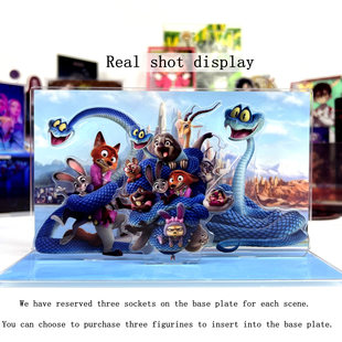 疯狂动物城创意亚克力桌面立牌尼克狐兔朱迪卡通蛇周边定制摆件