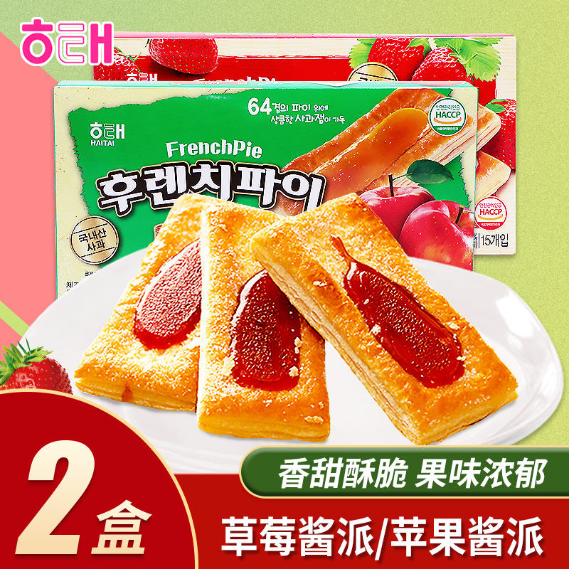 the republic of korea Imported food The sea Strawberry pie Apple Pie x2 Pastry biscuit children Office share snacksin the Snacks/Nuts/Specialty , Biscuit/Popped , Biscuit (New) , Cookie  category - from Buy2taobao.com to provide professional Taobao agent buy service