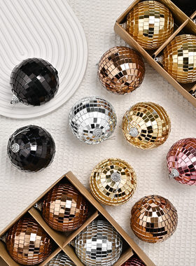 Christmas玻璃镜面球彩色迪斯科球酒吧Disco Ball镭射镜面圣诞球