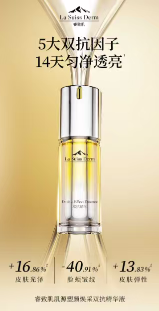 睿致肌肌源塑颜焕采双抗精华液30毫升 全新双抗 14天匀净透亮