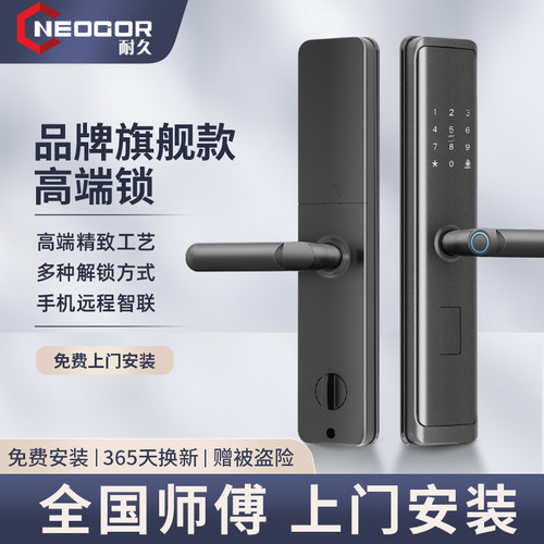 【耐久】智能锁指纹锁家用防盗门密码锁门锁 型号Q5