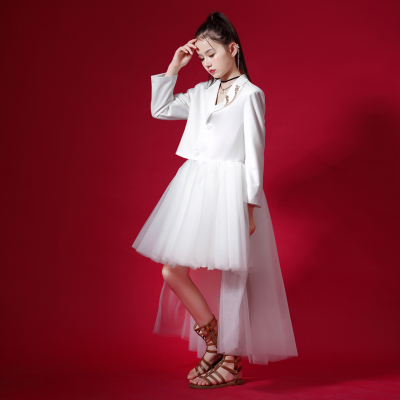 女童轻奢礼服高级感中大童演出服