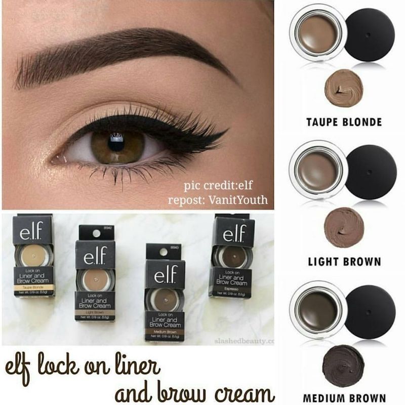 现货 elf E.L.F. lock on 眉膏眉胶/眼线膏 Medium Brown