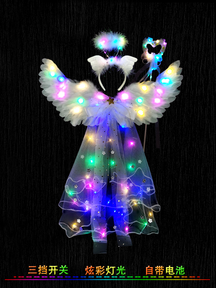 cosplay angel feather wings props Christmas Halloween performance costume stage performance princess back decoration