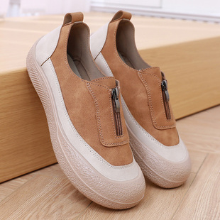 软底舒适透气防滑妈妈一脚蹬懒人布鞋 2025春季 休闲女单鞋 时尚 新款